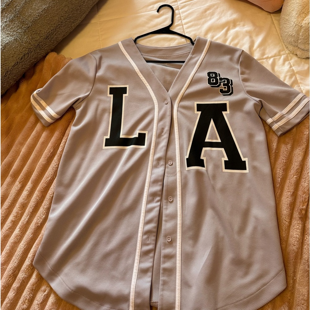 purple baseball jersey size s